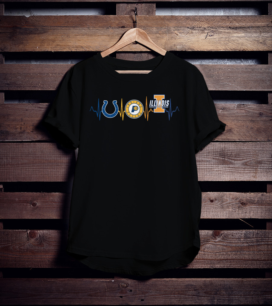 Love Indianapolis Colts Pacers And Illinois T-Shirt