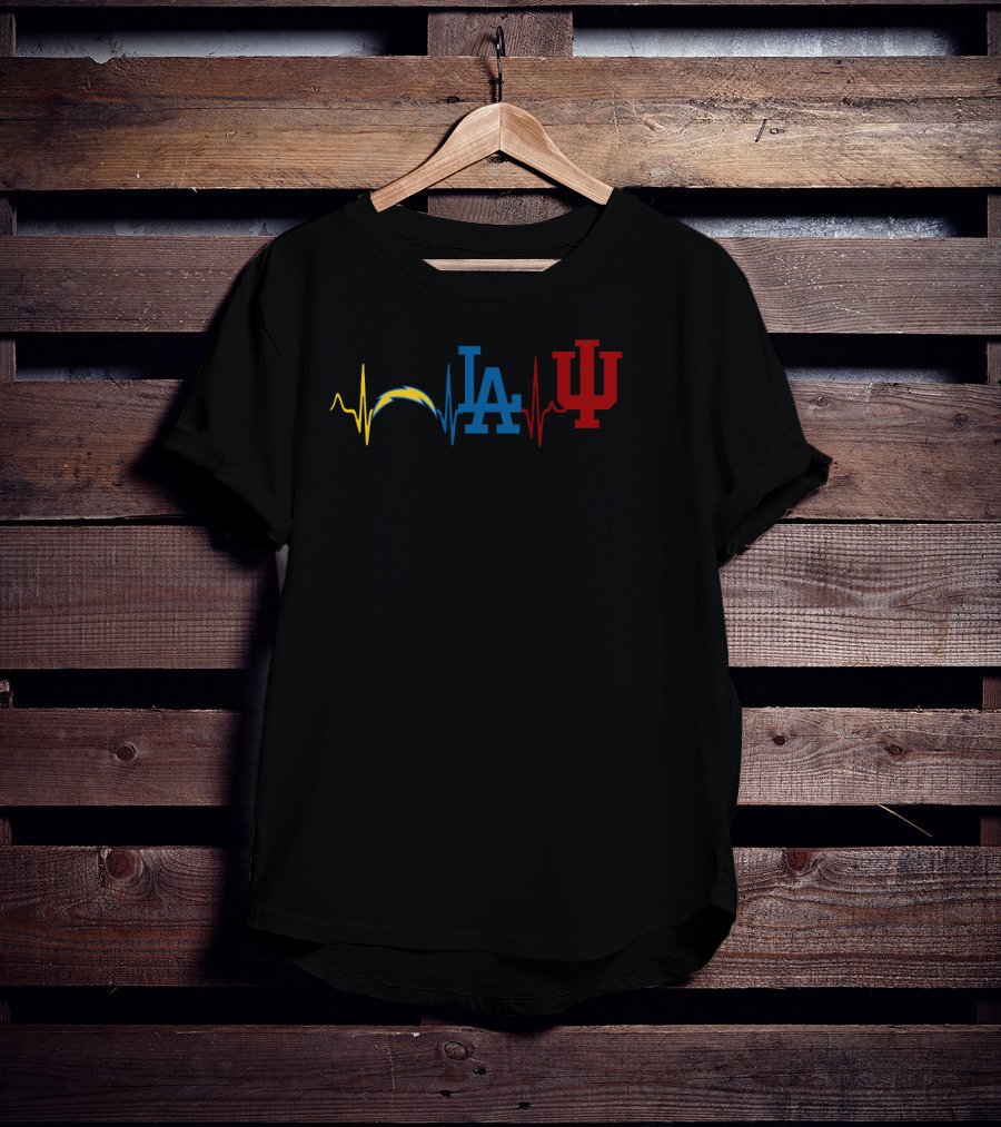 Love Chargers La Dodgers Indiana Hoosiers T-Shirt