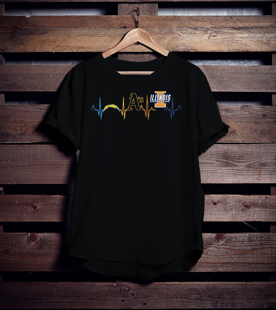 Love Chargers Athletics A's Illinois T-Shirt