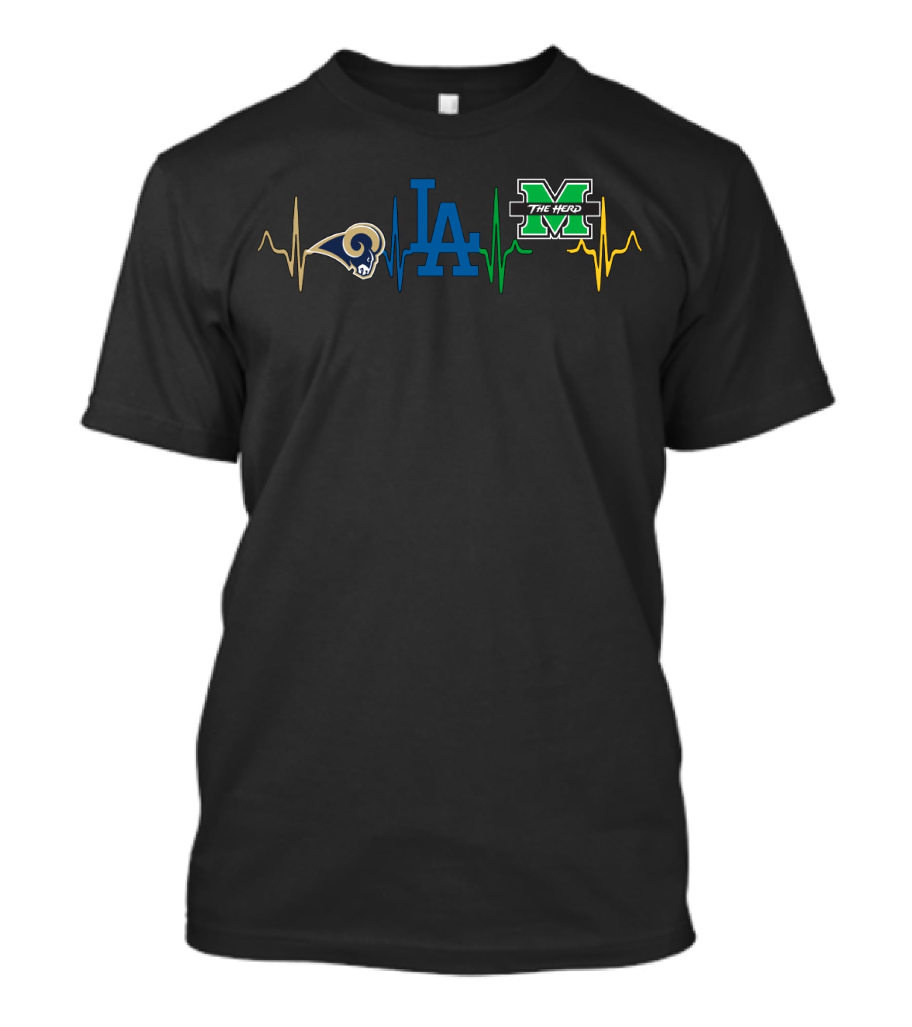 Love Rams Dodgers Marshall The Herd Mth T-Shirt