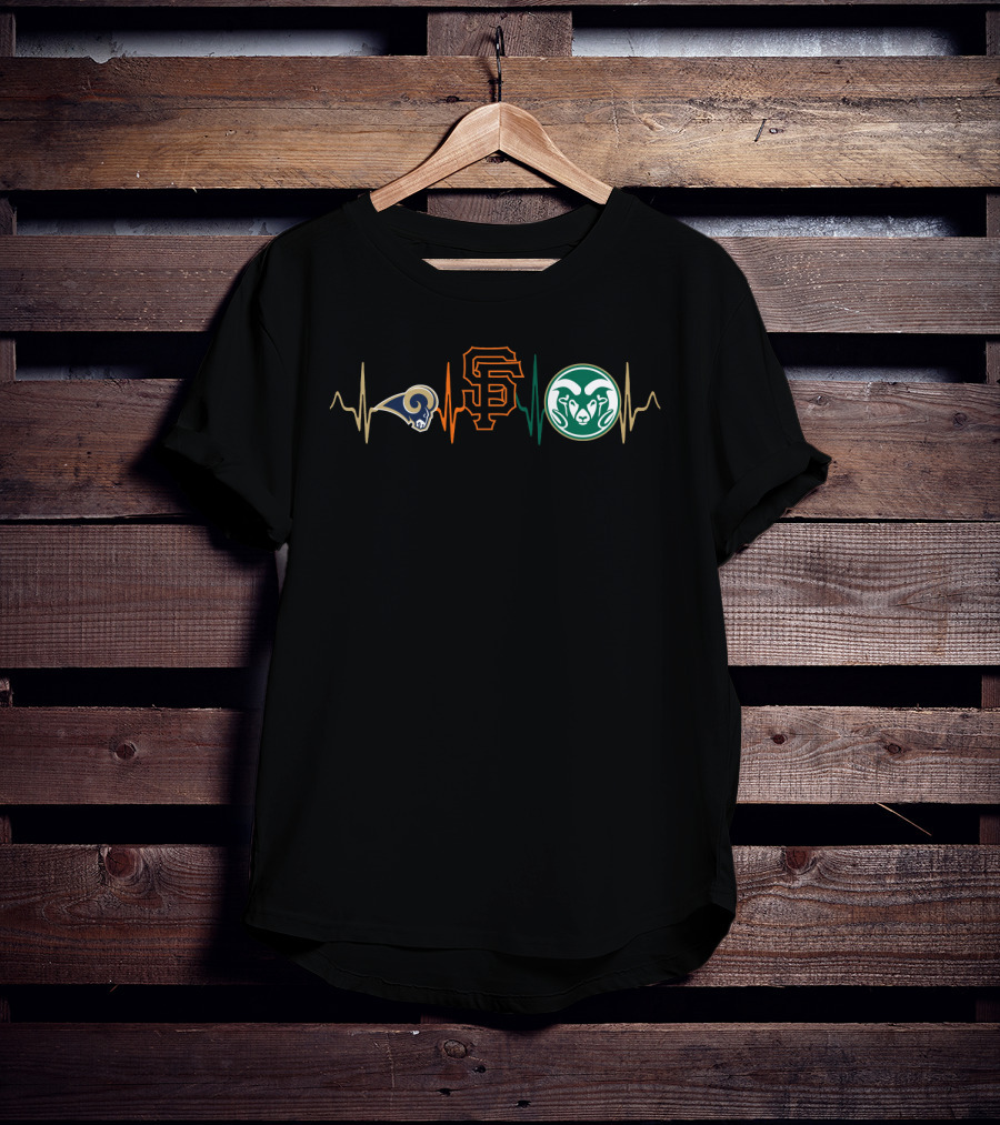 Rams Giants Csr Heartbeat T-Shirt