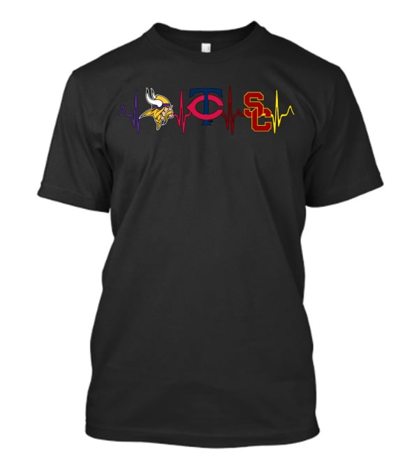 Love Vikings Twins Usc Ut Football Fan Gear T-Shirt