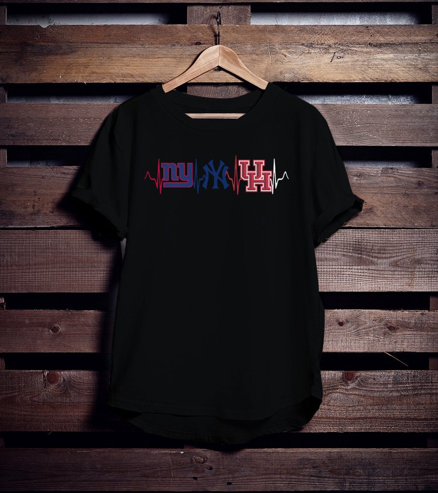 Ny Giants Yankees Uh Heartbeat T-Shirt