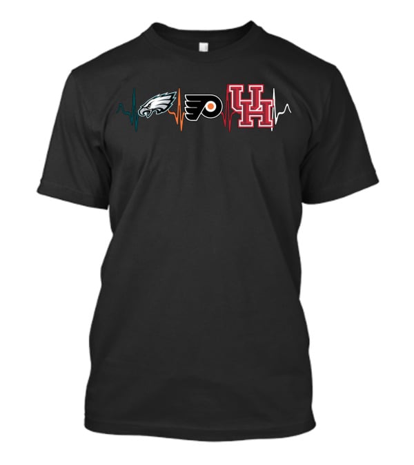 Philadelphia Eagles Flyers Houston Cougars Pulse T-Shirt