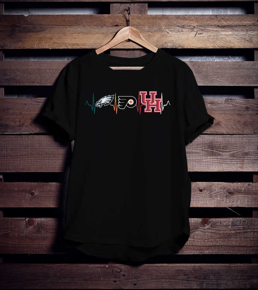 Philadelphia Eagles Flyers Houston Cougars Pulse T-Shirt