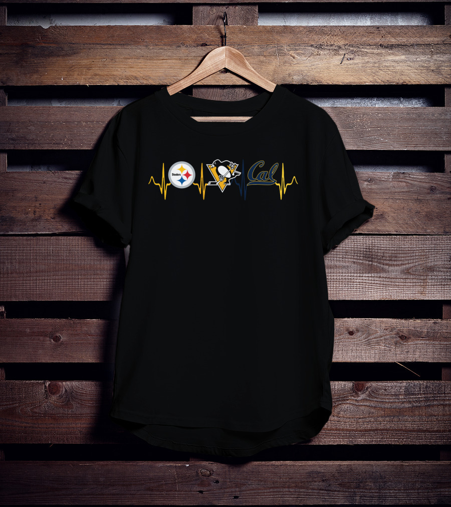 Steelers Penguins Cal Heartbeat Cgb T-Shirt