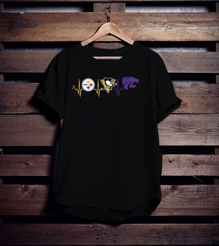 Steelers Penguins Ksw Heartbeat T-Shirt