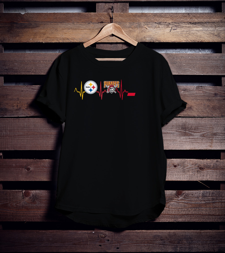 Steelers Pirates Cincinnati Bearcats Heartbeat T-Shirt