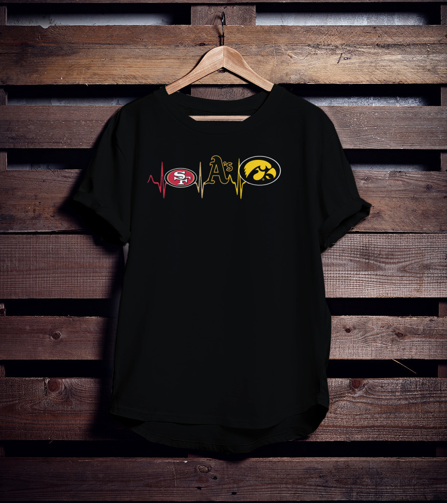 49ers Athletics Ihawkeyes Heartbeat T-Shirt