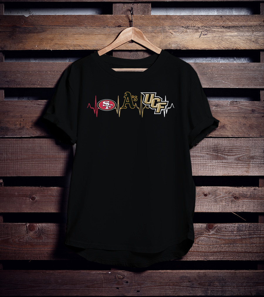 Love San Francisco 49ers Oakland Athletics Ucf Knights Uk T-Shirt