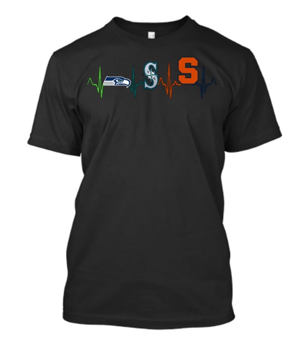 Seahawks Mariners Syracuse Heartbeat T-Shirt