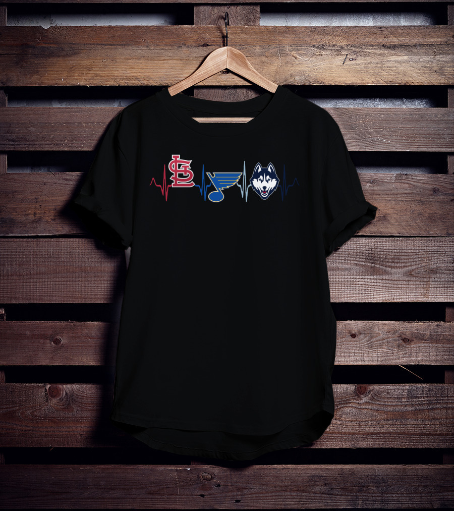 Love St. Louis Cardinals Blues Huskies T-Shirt