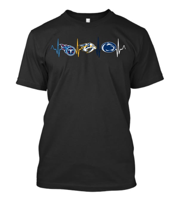 Tennessee Titans Nashville Predators Penn State Nittany Lions Football Hockey College Sports Fan Love T-Shirt