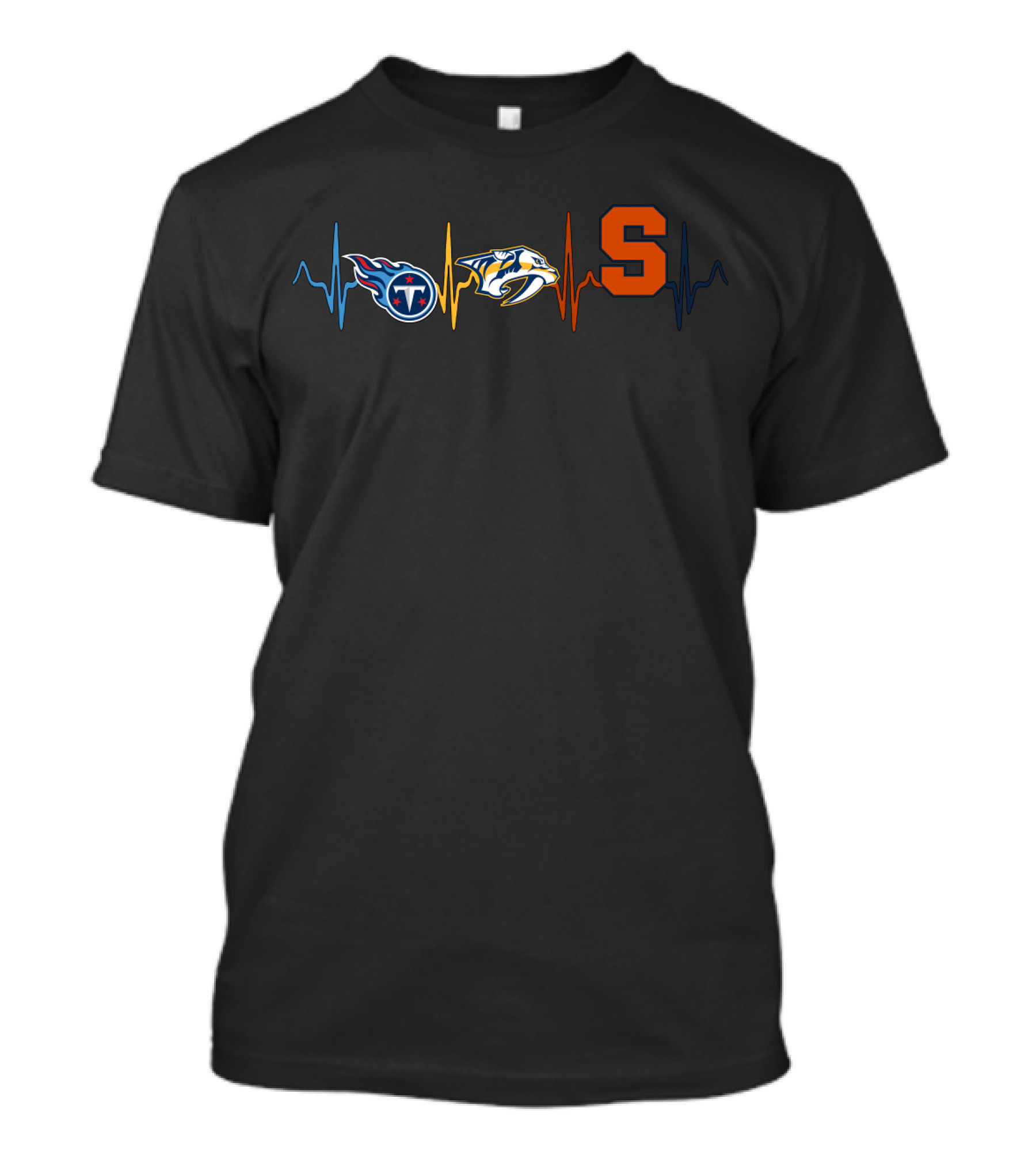 Tennessee Titans Predators Syracuse Heartbeat T-Shirt