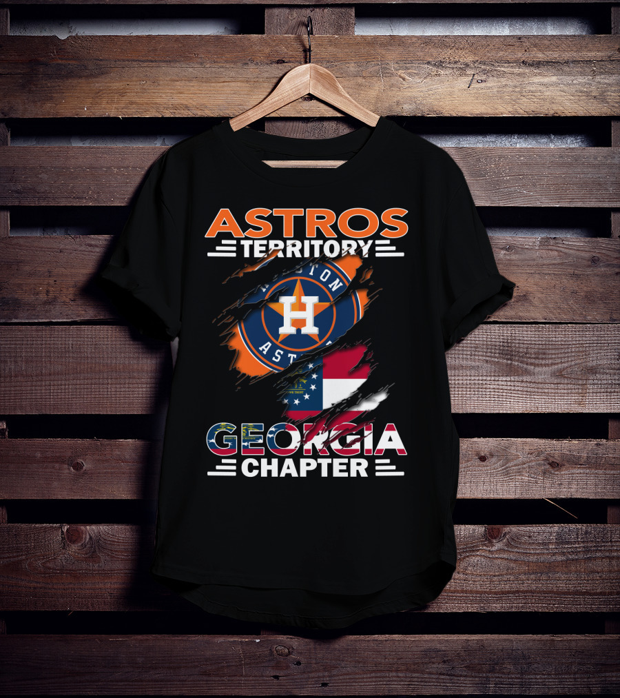 Astros Territory Georgia Chapter Houston Astros Georgia Flag T-Shirt
