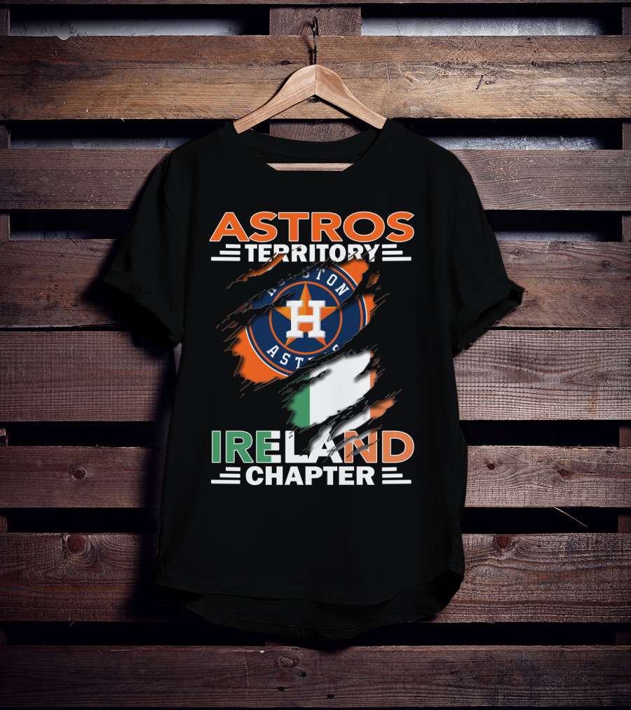 Astros Territory Ireland Chapter Houston Astros Logo Irish Flag T-Shirt