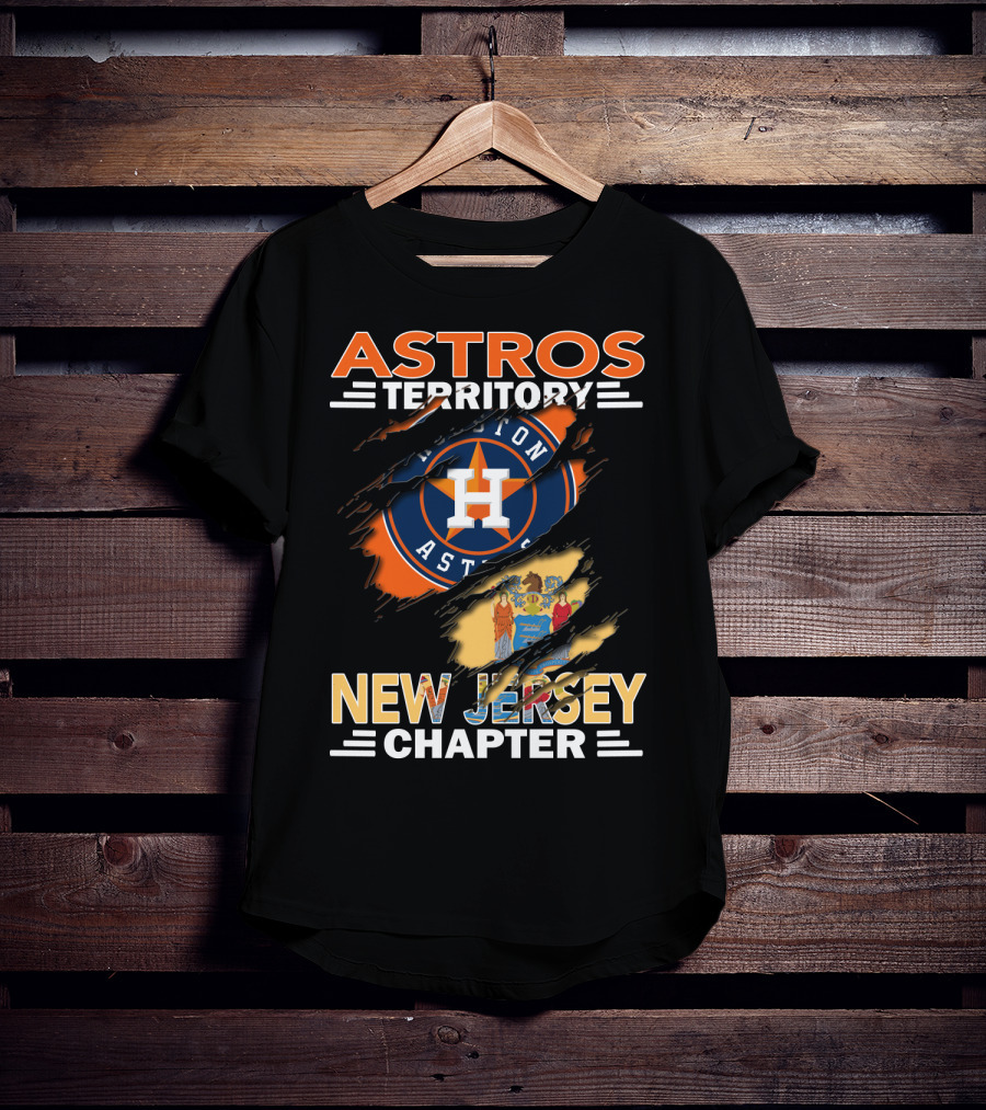 Astros Territory New Jersey Chapter Houston Logo And State Emblem T-Shirt