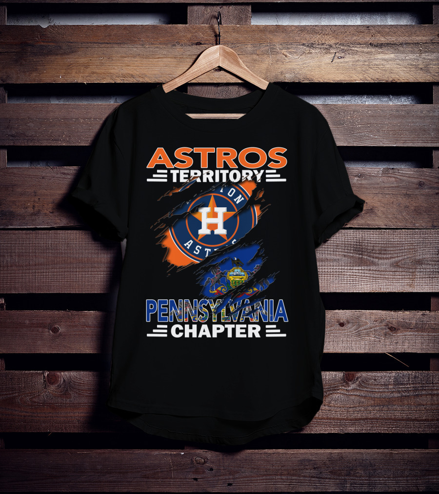Astros Territory Houston Logo Pennsylvania Chapter Flag T-Shirt