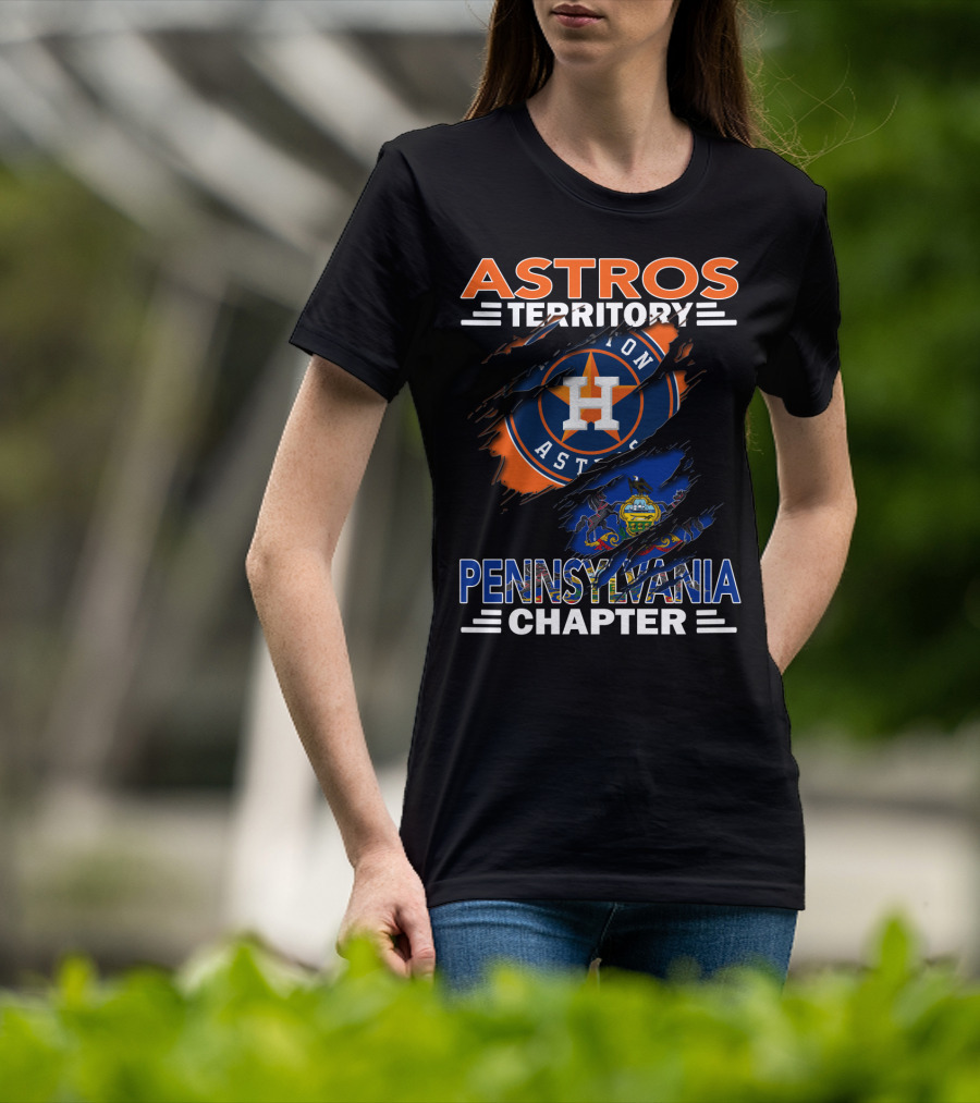 Astros Territory Houston Logo Pennsylvania Chapter Flag T-Shirt