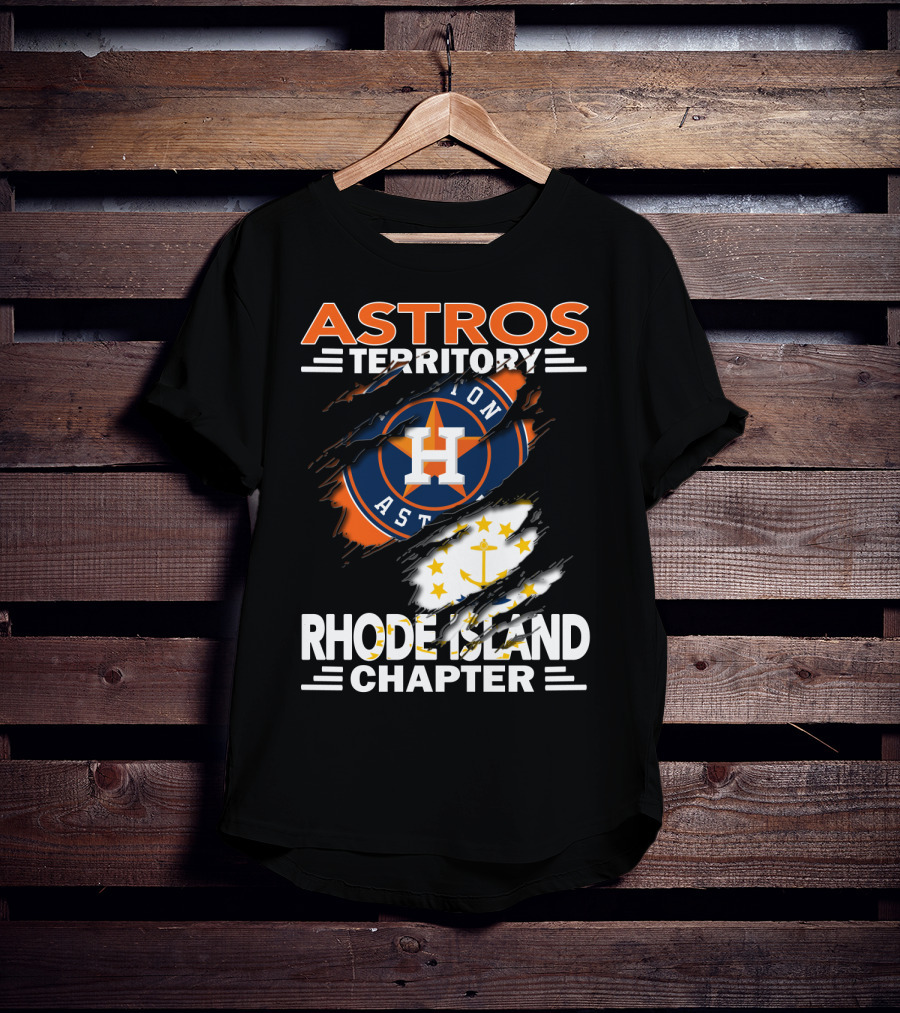 Astros Territory Rhode Island Chapter Houston Baseball Logo Fan Emblem T-Shirt