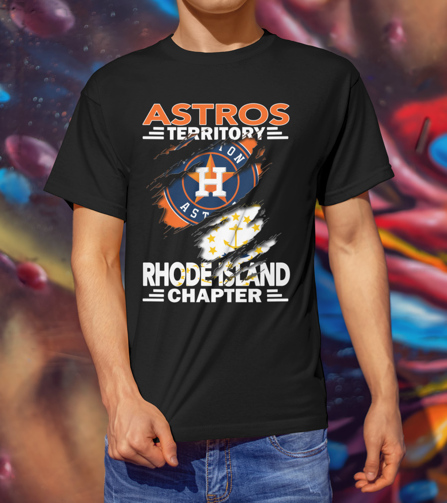 Astros Territory Rhode Island Chapter Houston Baseball Logo Fan Emblem T-Shirt
