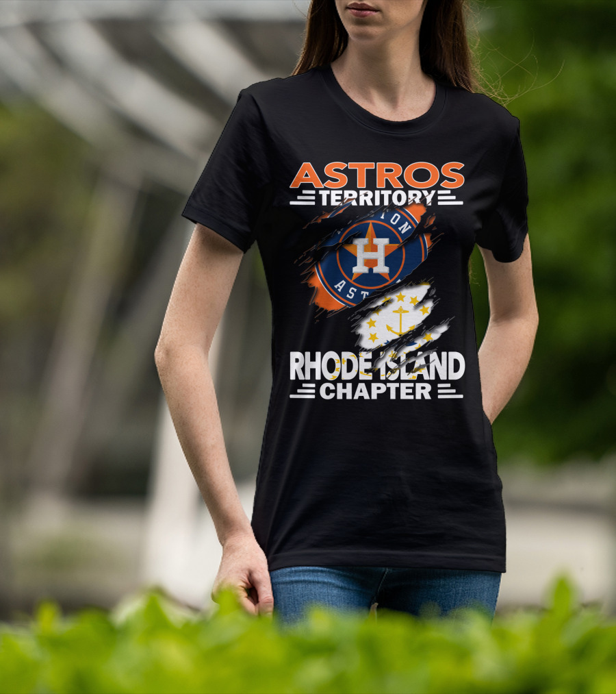 Astros Territory Rhode Island Chapter Houston Baseball Logo Fan Emblem T-Shirt