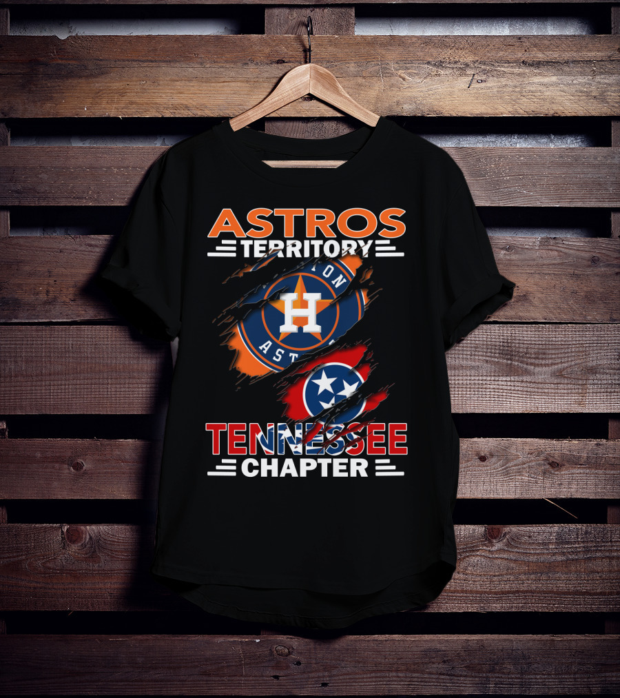 Astros Territory Tennessee Chapter Houston Logo And Tennessee Flag Elements T-Shirt