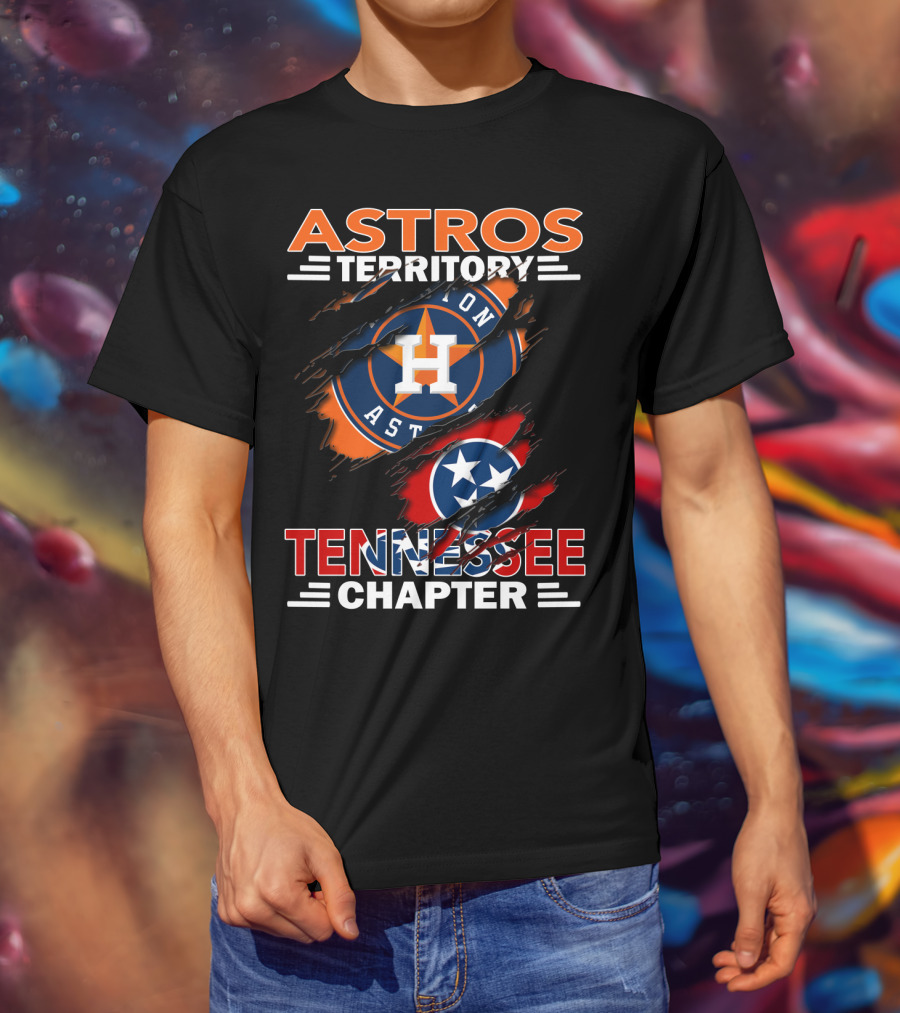 Astros Territory Tennessee Chapter Houston Logo And Tennessee Flag Elements T-Shirt