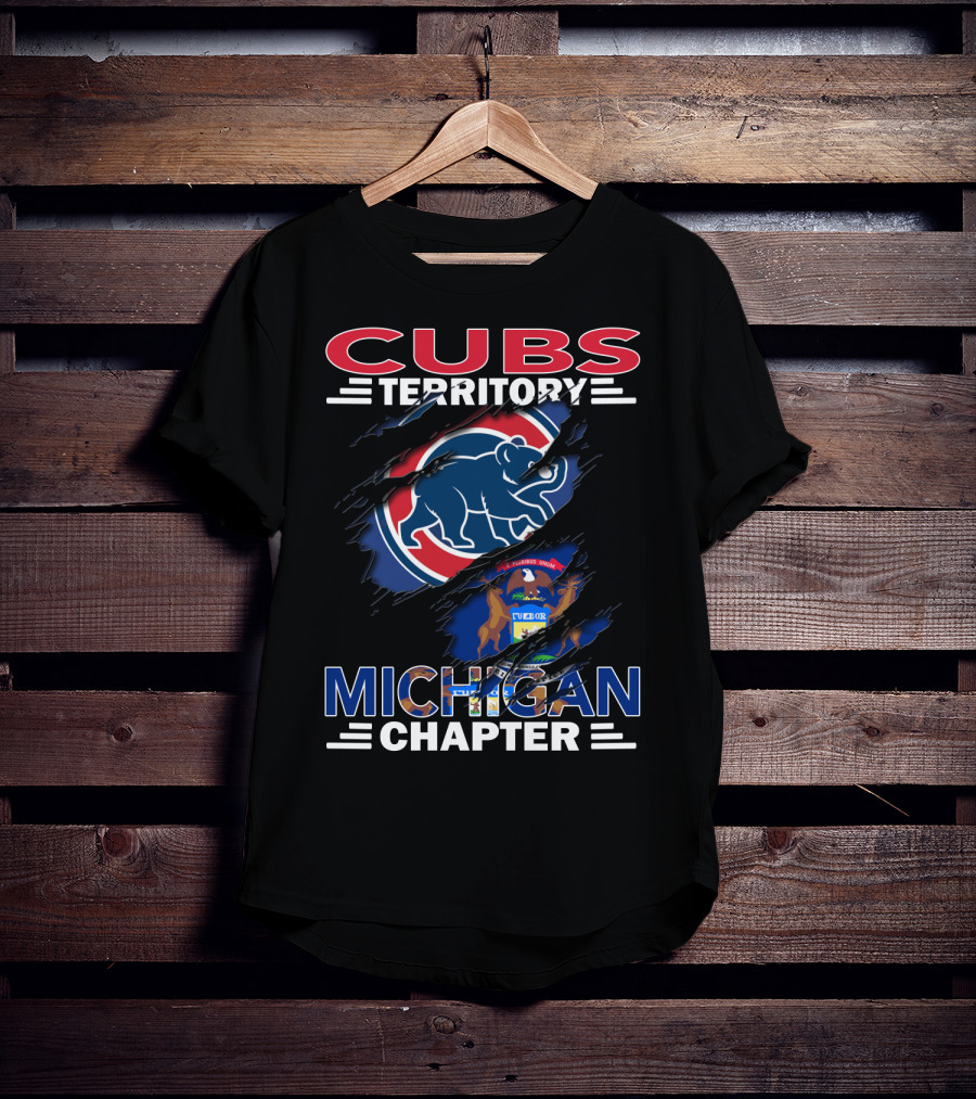 Cubs Territory Michigan Chapter Chicago Bears Michigan Fans T-Shirt