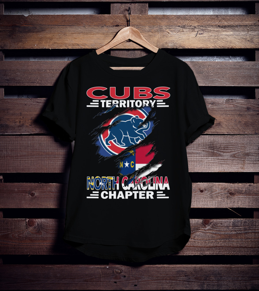 Cubs Territory North Carolina Chapter Flag And Bear T-Shirt