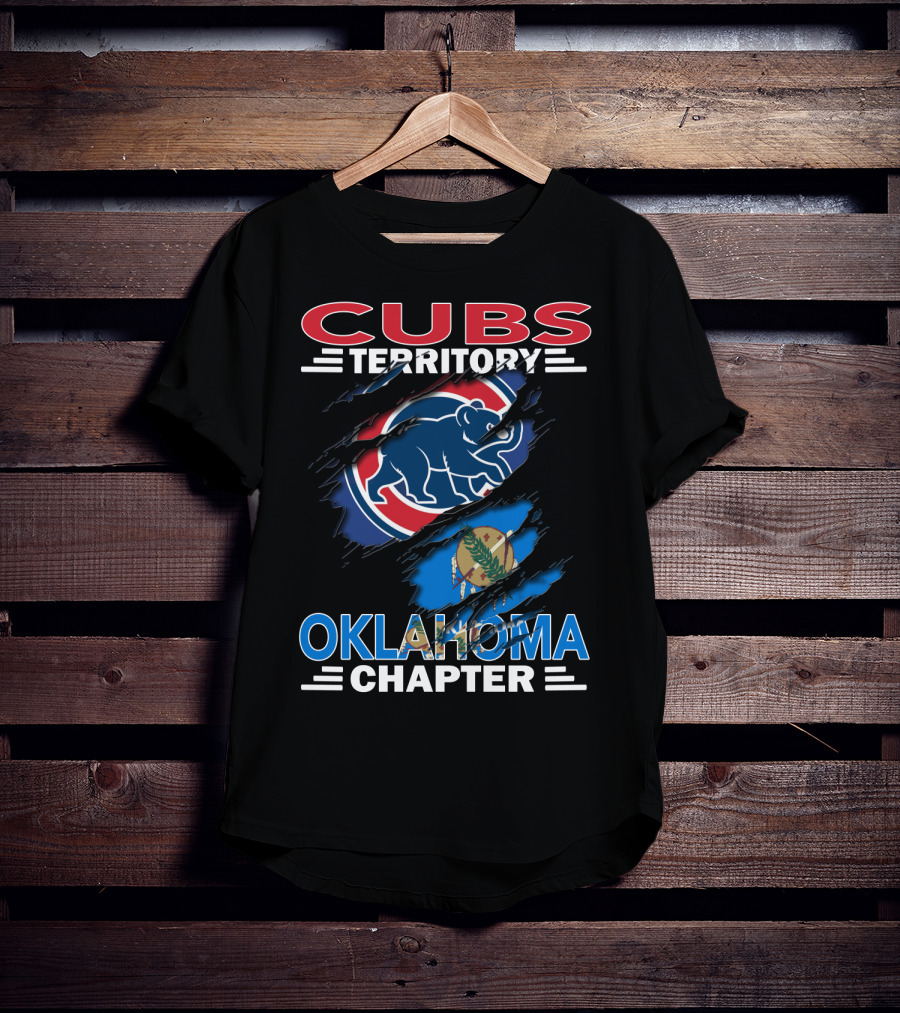 Cubs Territory Oklahoma Chapter Cubs Logo Oklahoma Flag T-Shirt