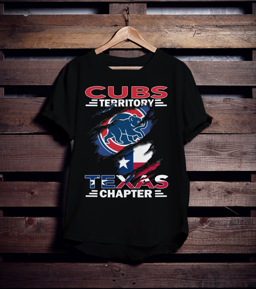 Cubs Territory Texas Chapter Flag And Logo Claw Marks T-Shirt