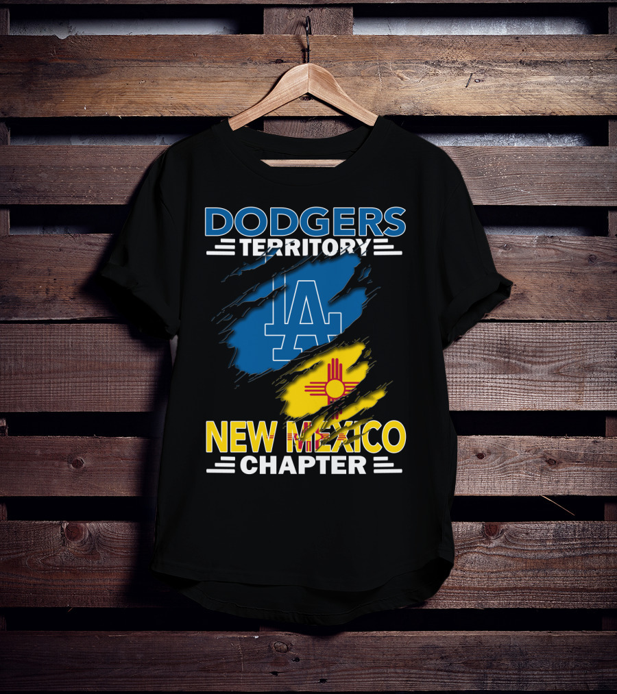 Dodgers Territory New Mexico Chapter LA Logo And Zia T-Shirt