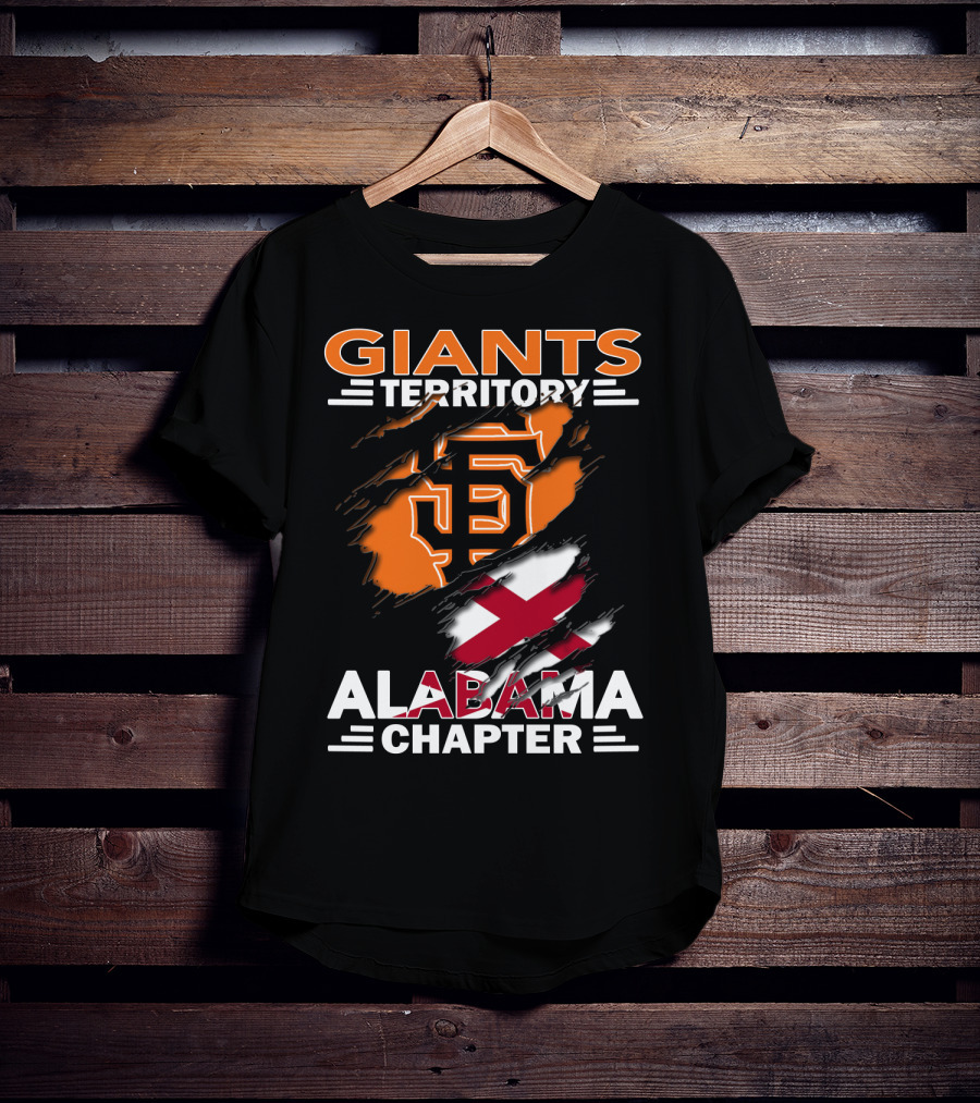 Giants Territory Alabama Chapter Sf Logo And Alabama Flag T-Shirt