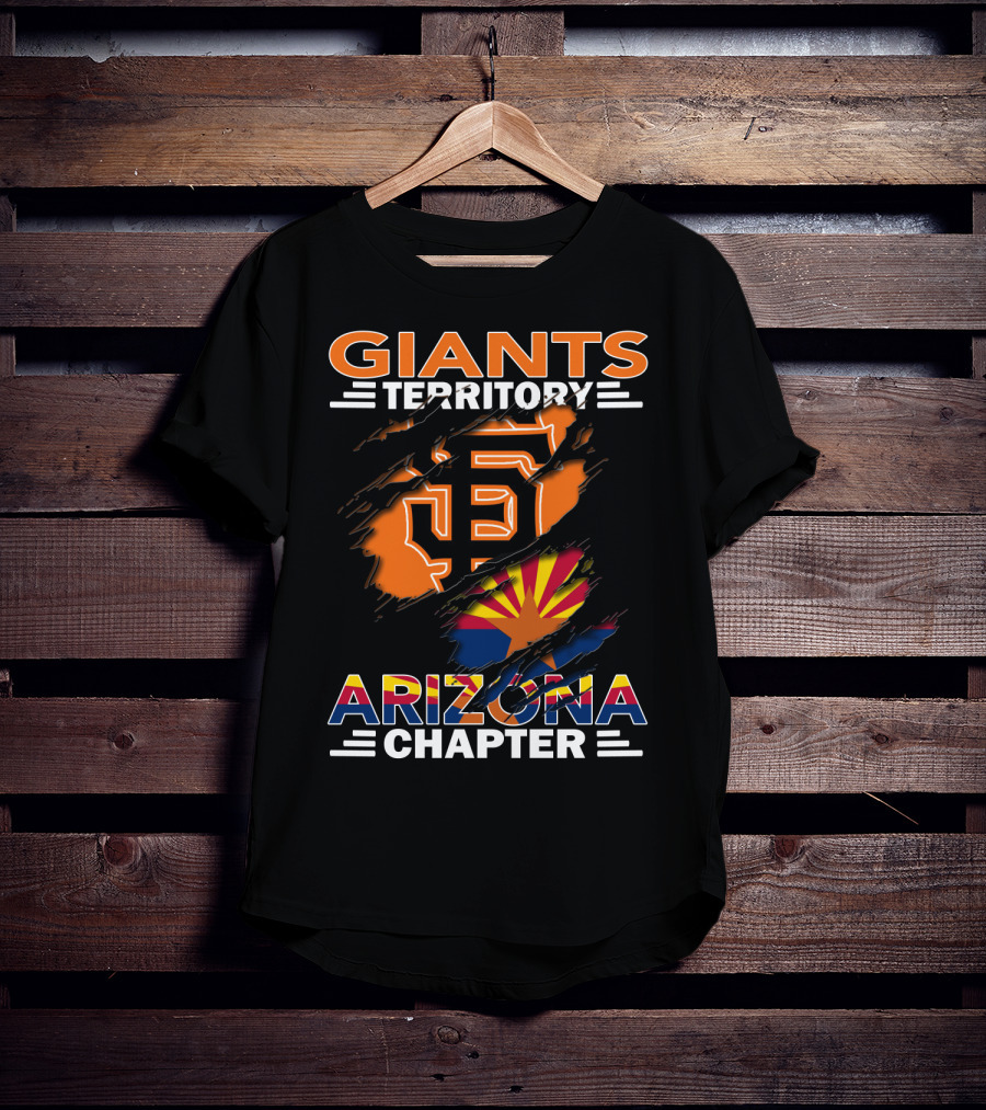 Giants Territory Arizona Chapter San Francisco Logo And Arizona Flag Elements T-Shirt