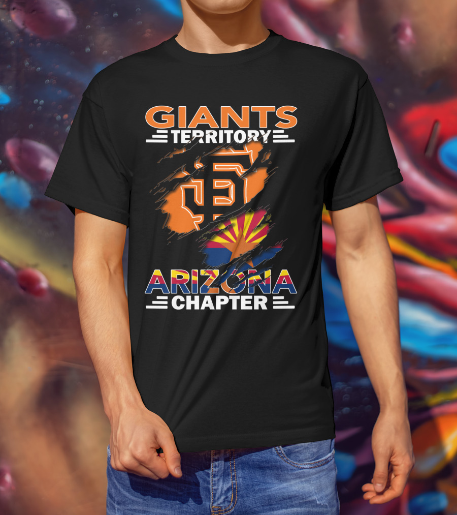 Giants Territory Arizona Chapter San Francisco Logo And Arizona Flag Elements T-Shirt