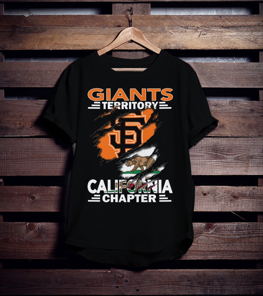 Giants Territory California Chapter Sf Logo Bear Flag T-Shirt