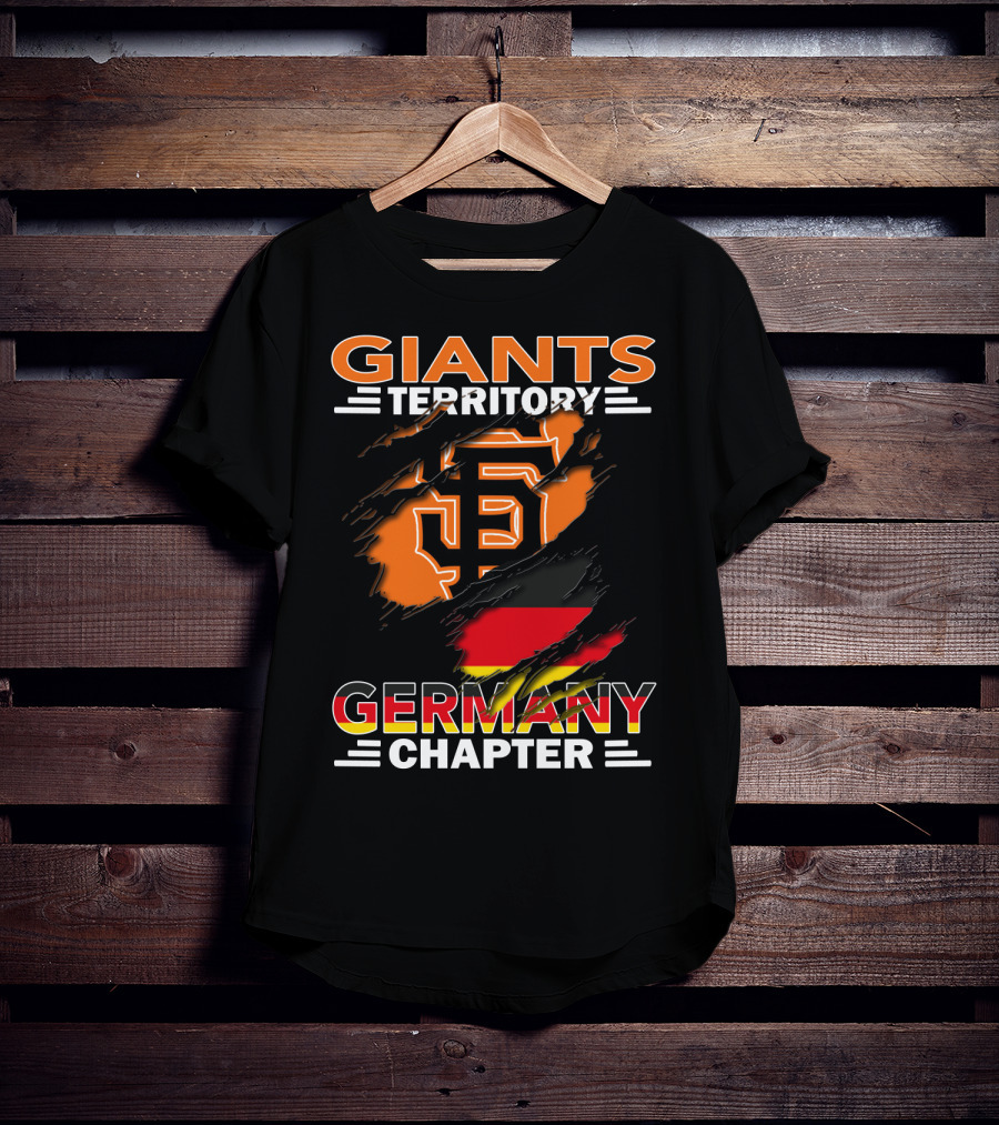 Giants Territory Germany Chapter Sf Baseball Logo With German Flag T-Shirt