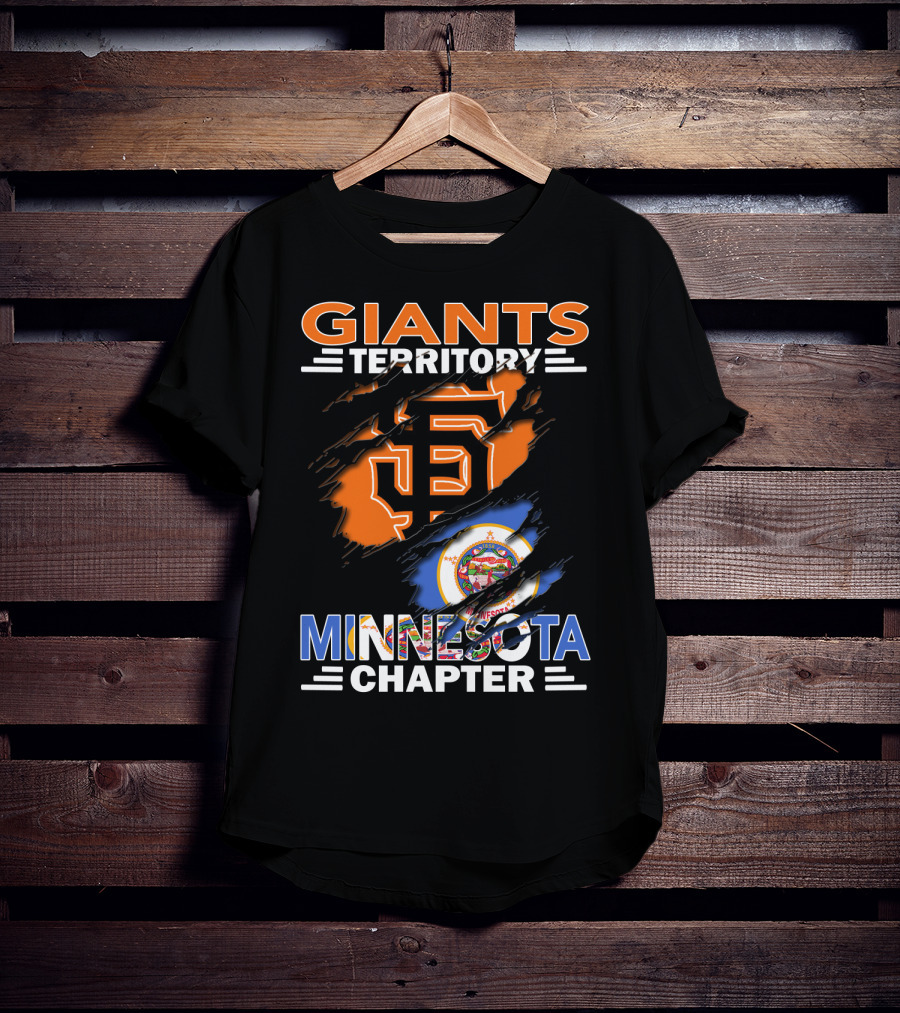 Giants Territory Minnesota Chapter San Francisco Giants Logo Minnesota State Flag T-Shirt