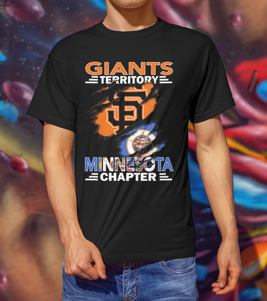 Giants Territory Minnesota Chapter San Francisco Giants Logo Minnesota State Flag T-Shirt
