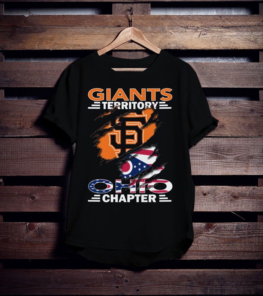 Giants Territory Ohio Chapter San Francisco Giants Logo With Ohio Flag T-Shirt