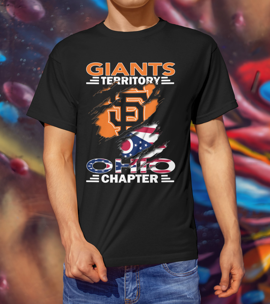 Giants Territory Ohio Chapter San Francisco Giants Logo With Ohio Flag T-Shirt