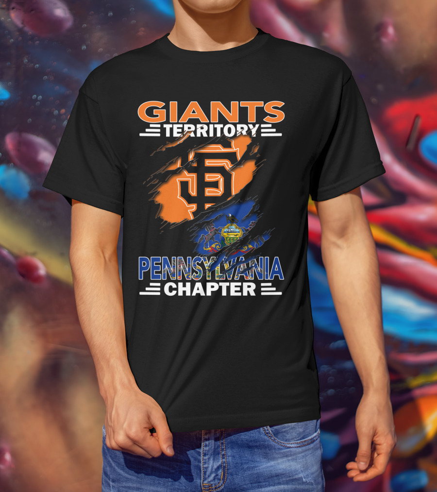 Giants Territory Pennsylvania Chapter San Francisco Giants Logo And Pennsylvania State Symbol T-Shirt
