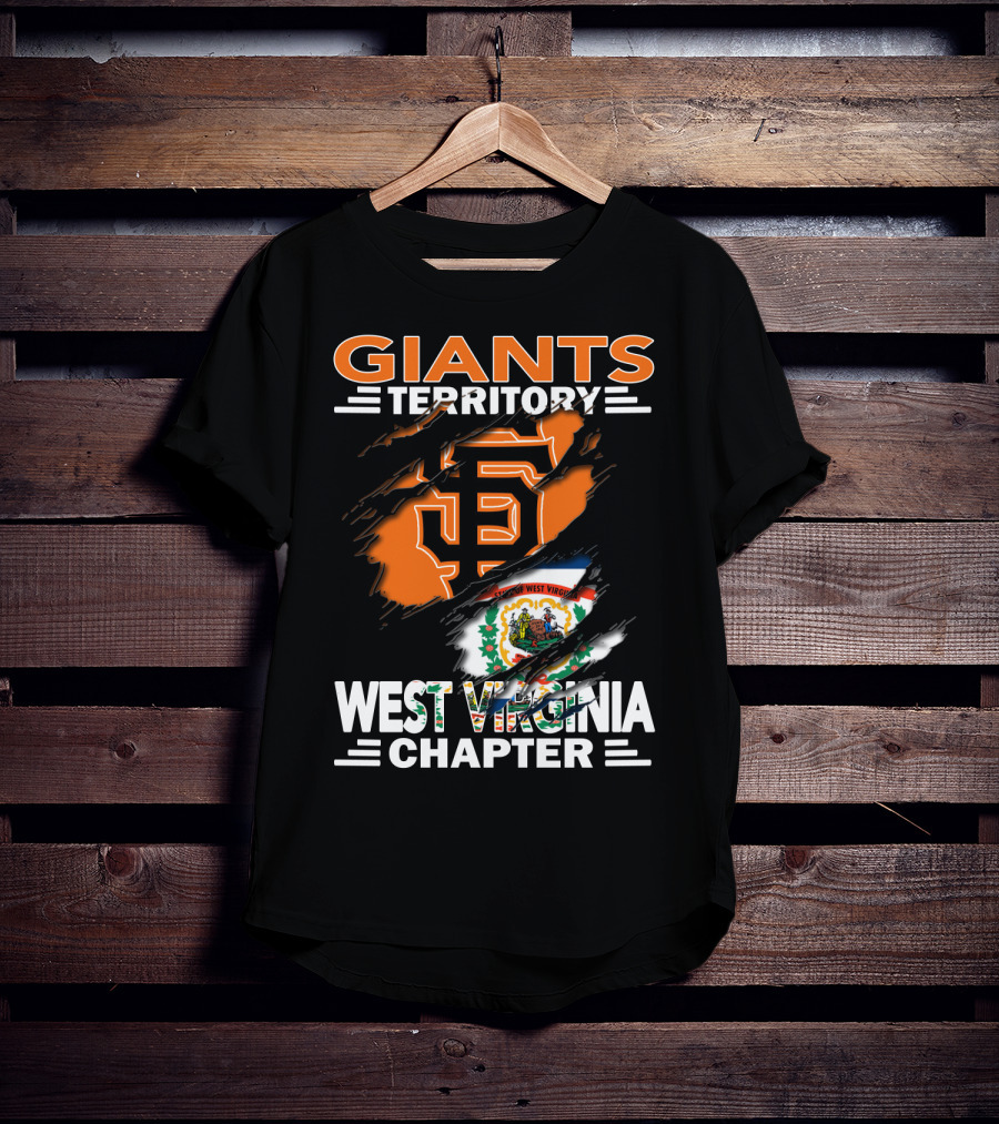 Giants Territory Sf Logo West Virginia State Flag Chapter T-Shirt