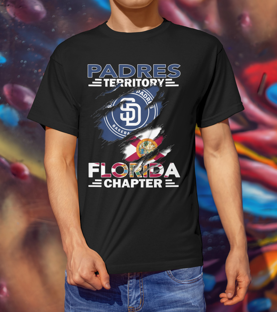Padres Territory San Diego Baseball Florida Chapter Flag T-Shirt