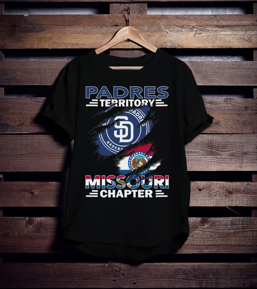 Padres Territory Missouri Chapter San Diego Baseball Flag T-Shirt