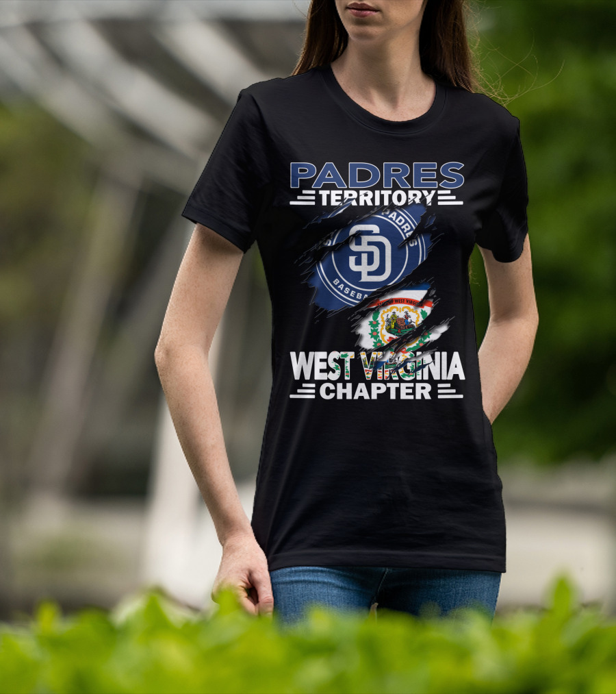 Padres Territory Baseball West Virginia Chapter Flag Emblem T-Shirt