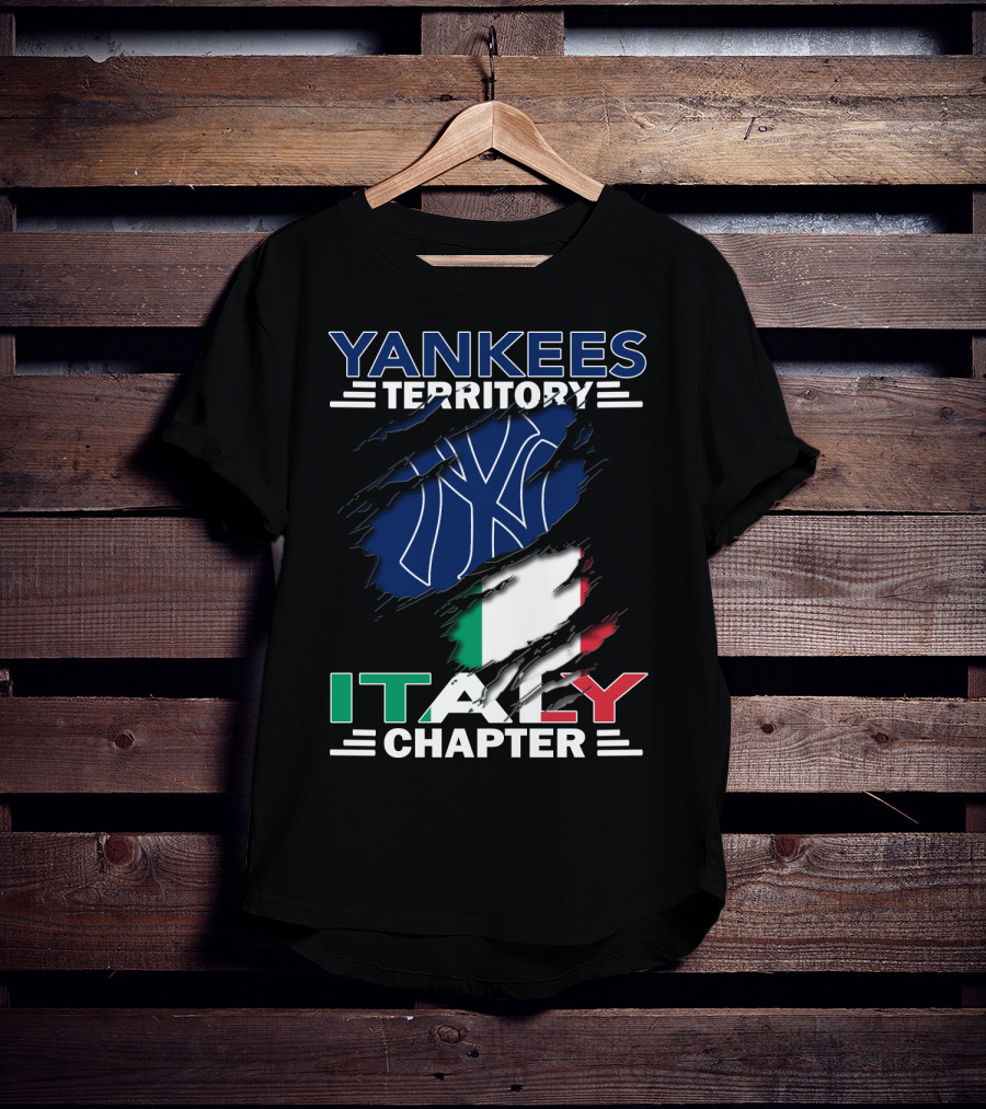Yankees Territory Italy Chapter NY Logo Italian Flag T-Shirt