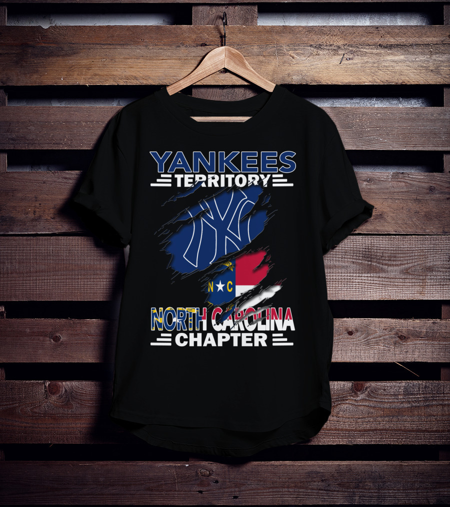 Yankees Territory North Carolina Chapter NY Logo And Flag T-Shirt