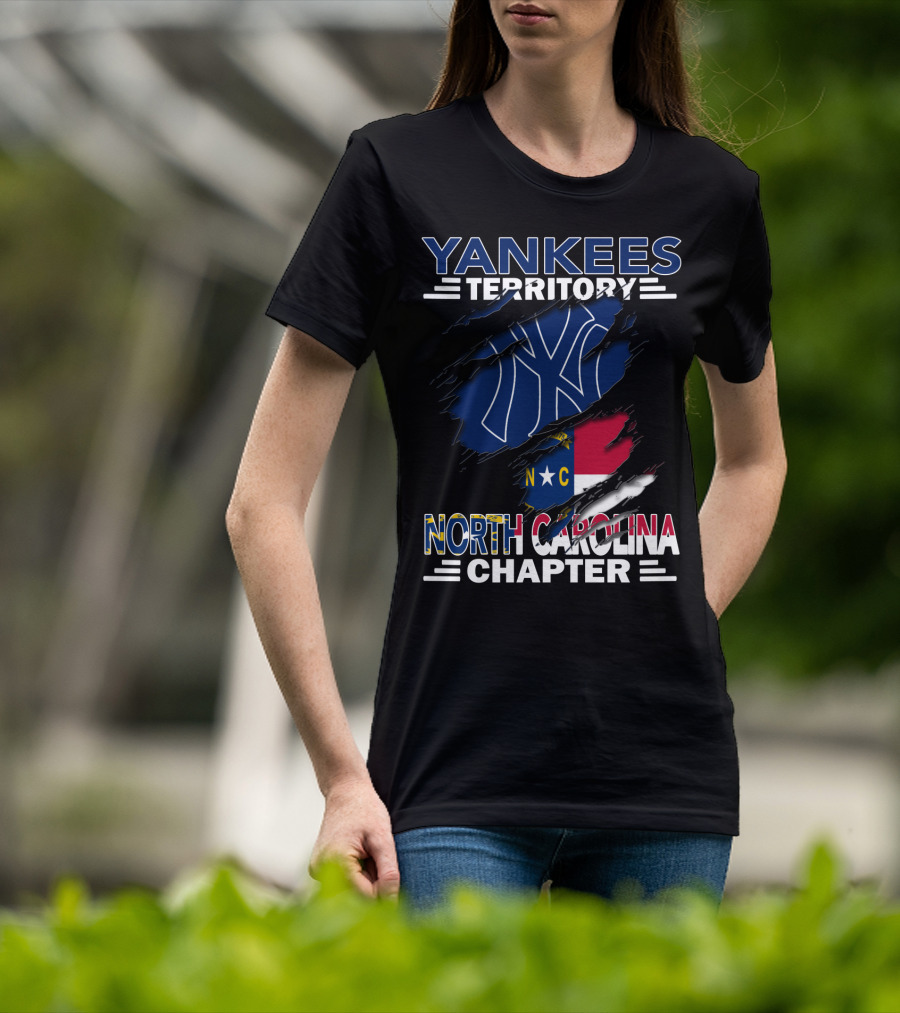 Yankees Territory North Carolina Chapter NY Logo And Flag T-Shirt